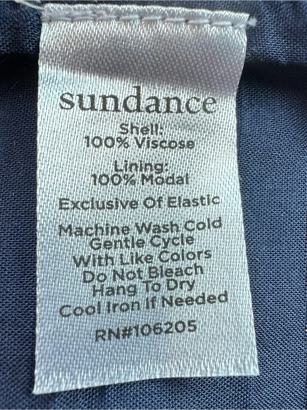 Sundance 100% Viscose Dress Womens L Blue Paisley Flutter Sleeve Empire Waist